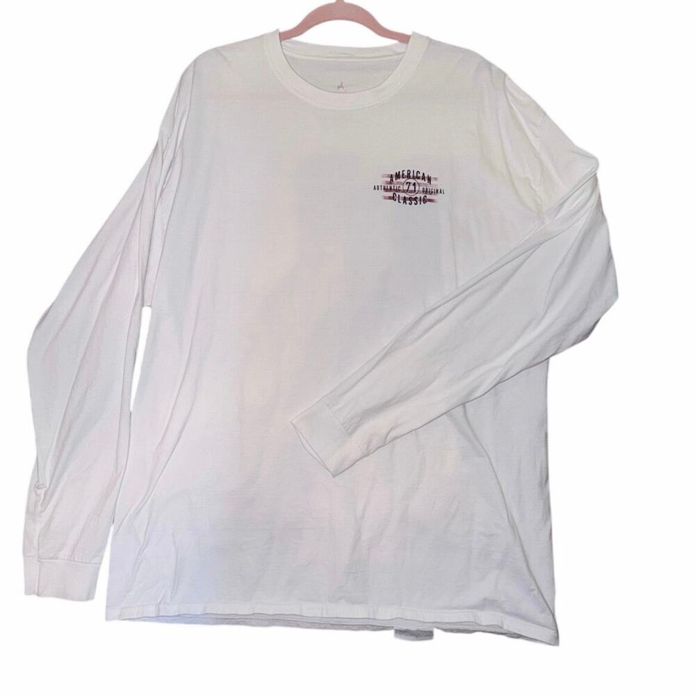 Disneyland Disneyworld parks white long sleeve Americana tshirt 2XL 100% cotton